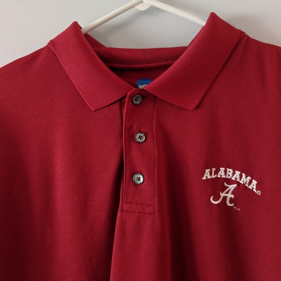 🏈 NCAA Red Collared Alabama Polo Shirt Large - Picture 3 of 7